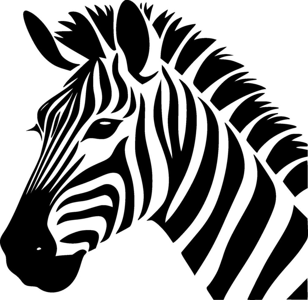 zebra - minimalista e piatto logo - vettore illustrazione