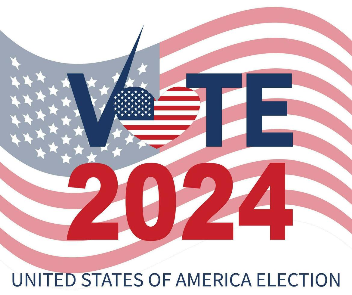 2024 presidenziale elezione giorno nel Stati Uniti d'America, novembre 5, carta design. votazione per il tuo futuro vettore