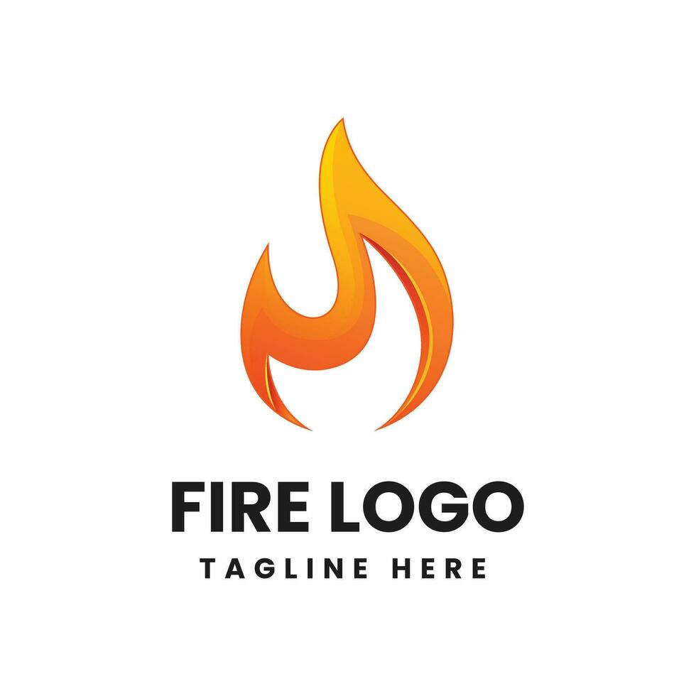 fuoco logo vettore design