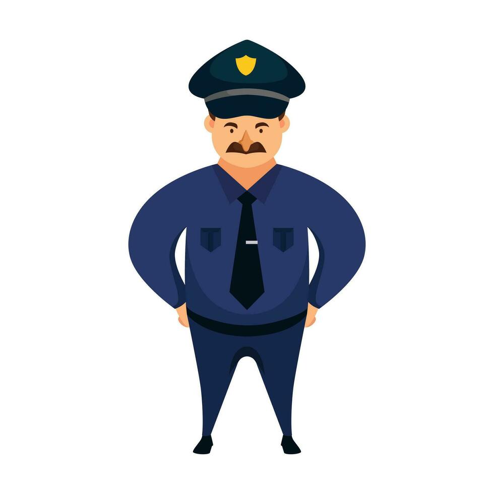 polizia personaggio design vettore