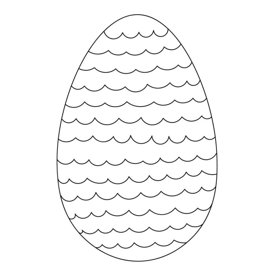 Pasqua uovo disegnato nel scarabocchio stile su bianca sfondo. vettore