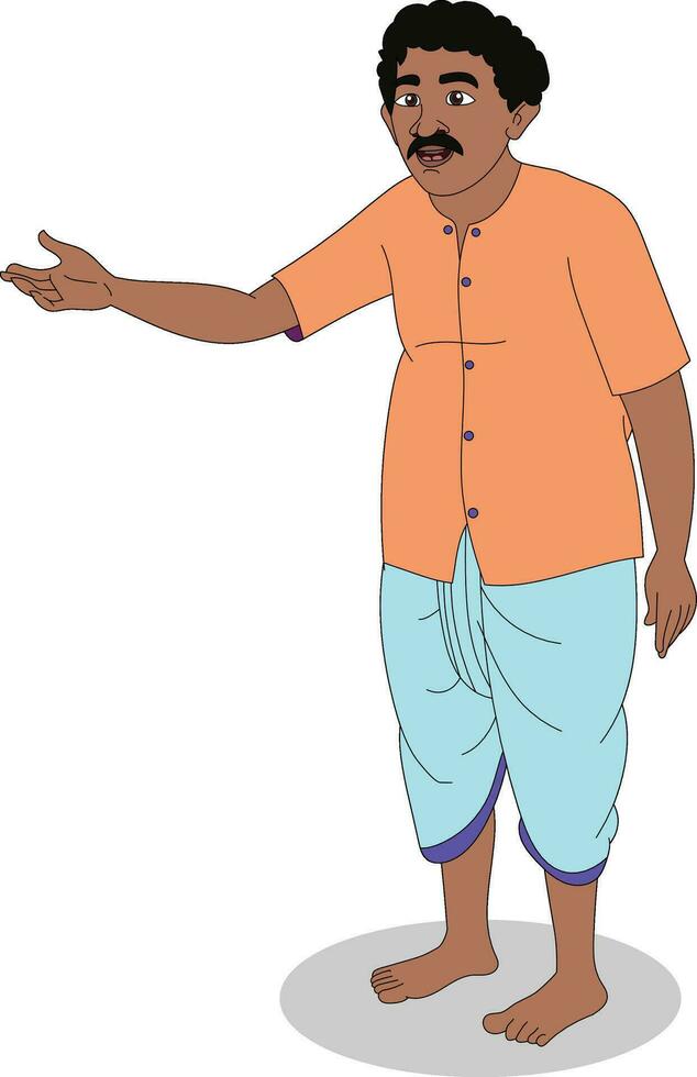 2d cartone animato carattere, indiano 2d carattere, cartone animato , ragazzo cartone animato personaggio vettore