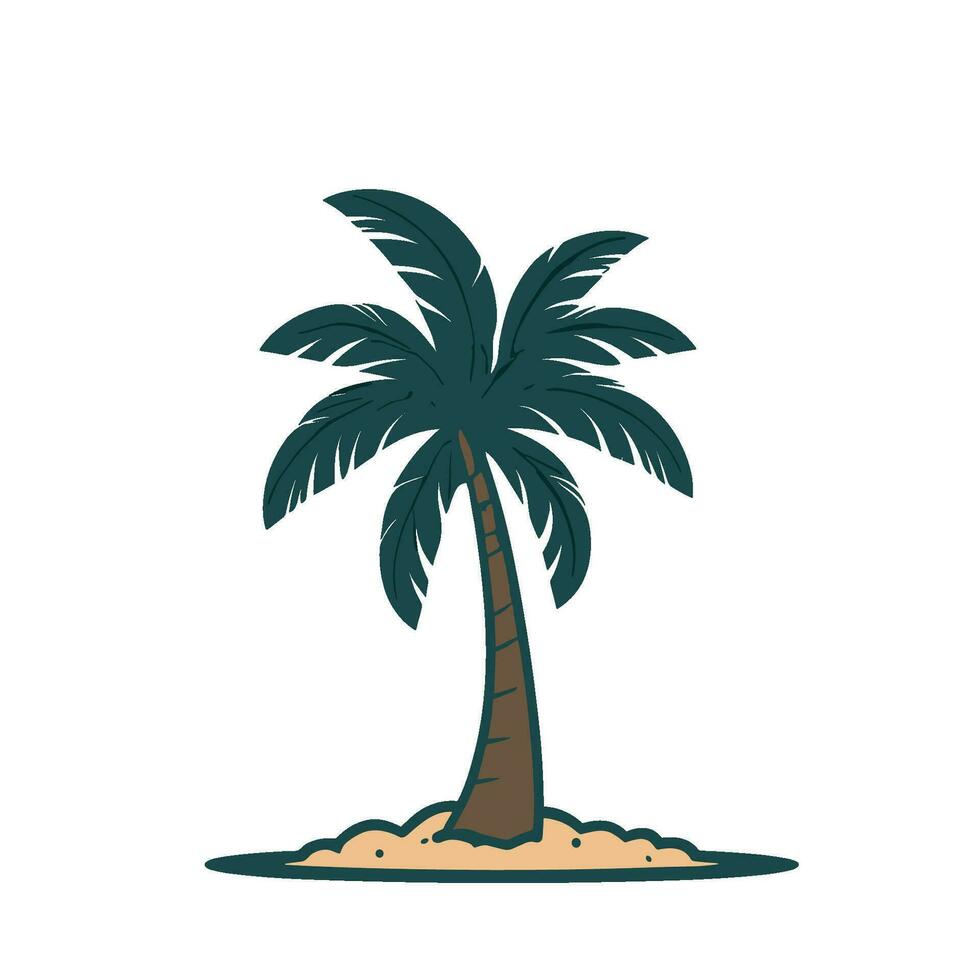 palma albero vettore illustrazione isolato su bianca sfondo