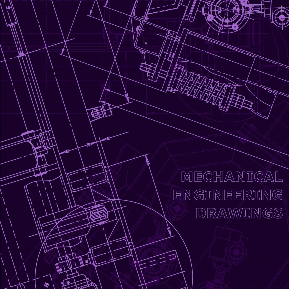 progetto, schizzo. illustrazione di ingegneria vettoriale