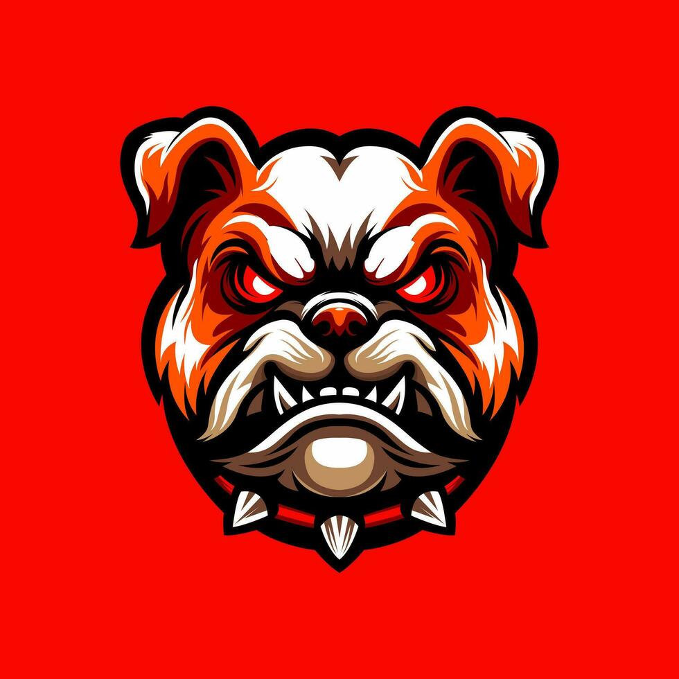 giocoso bulldog esport logo. Questo dinamico design combina il forza di un' bulldog con un' giocoso bordo, fabbricazione esso il Perfetto identità per gioco appassionati. vettore