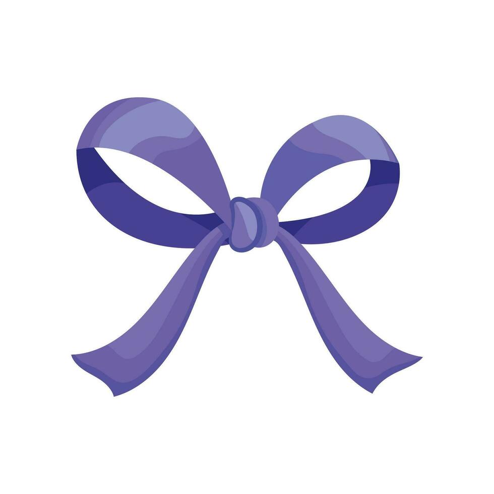 vettore viola nastro arco decorativo su bianca