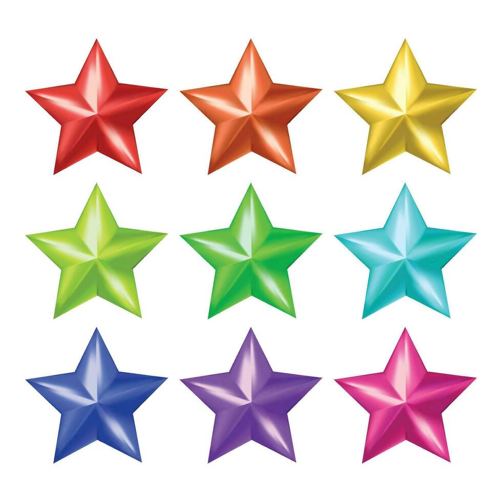 vettore colorato stella illustrazione su bianca sfondo