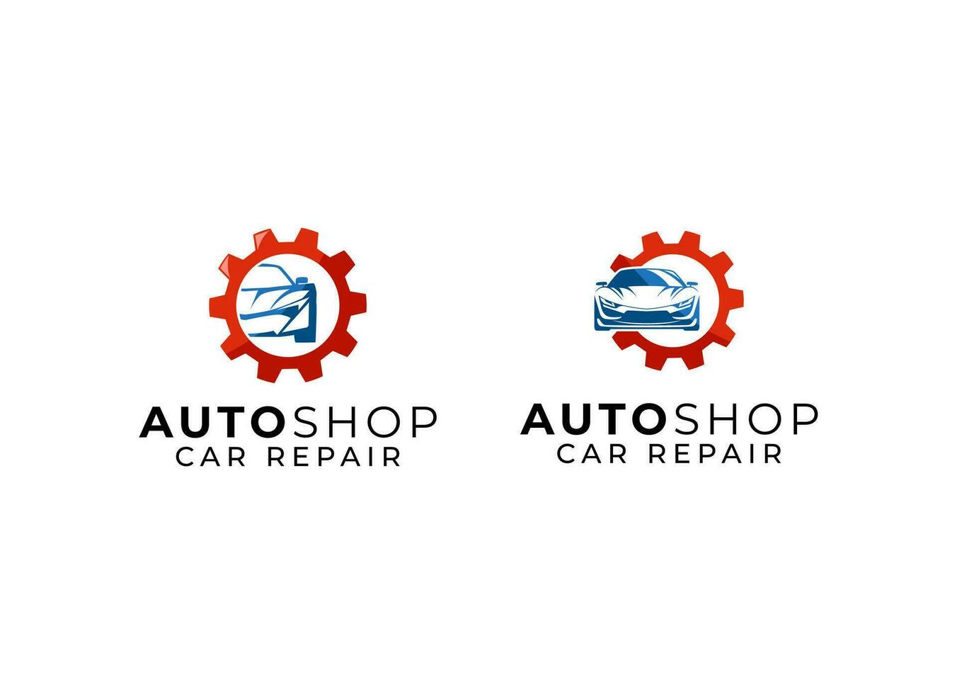 settore automobilistico auto negozio, box auto, commerciante logo design. vettore