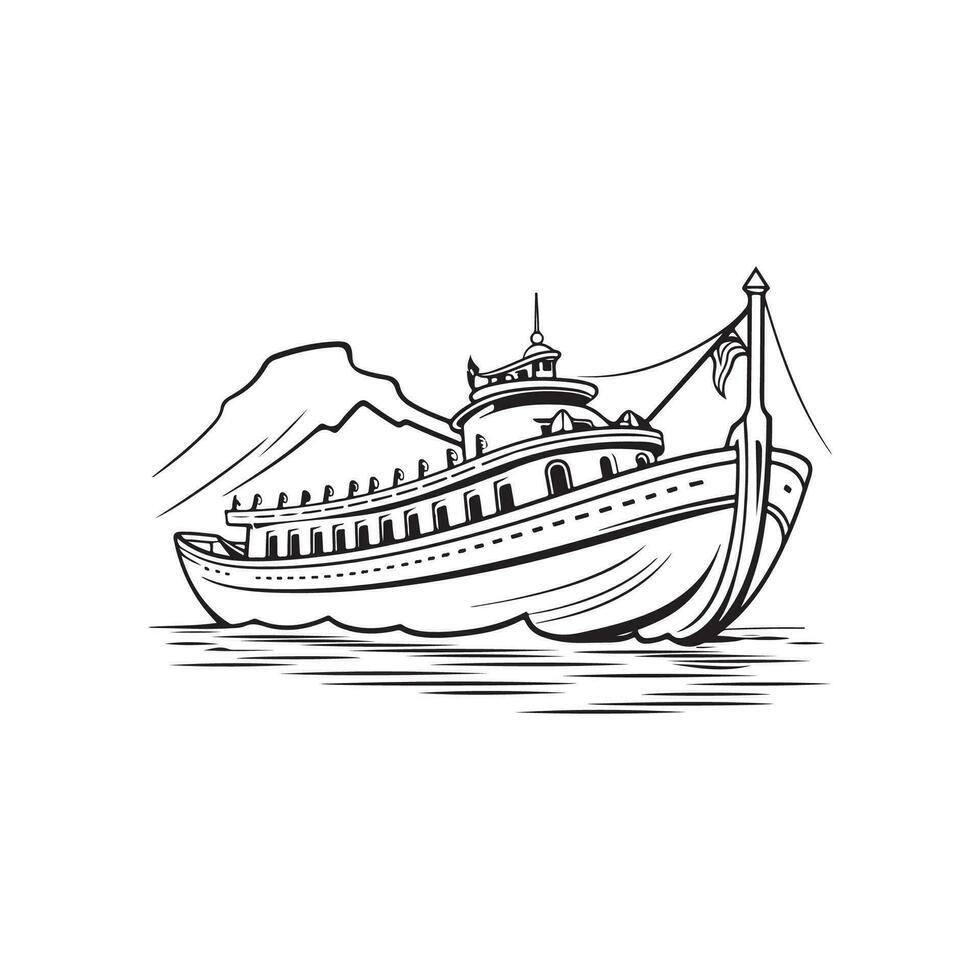yacht silhouette vettore, Immagine, illustrazione vettore