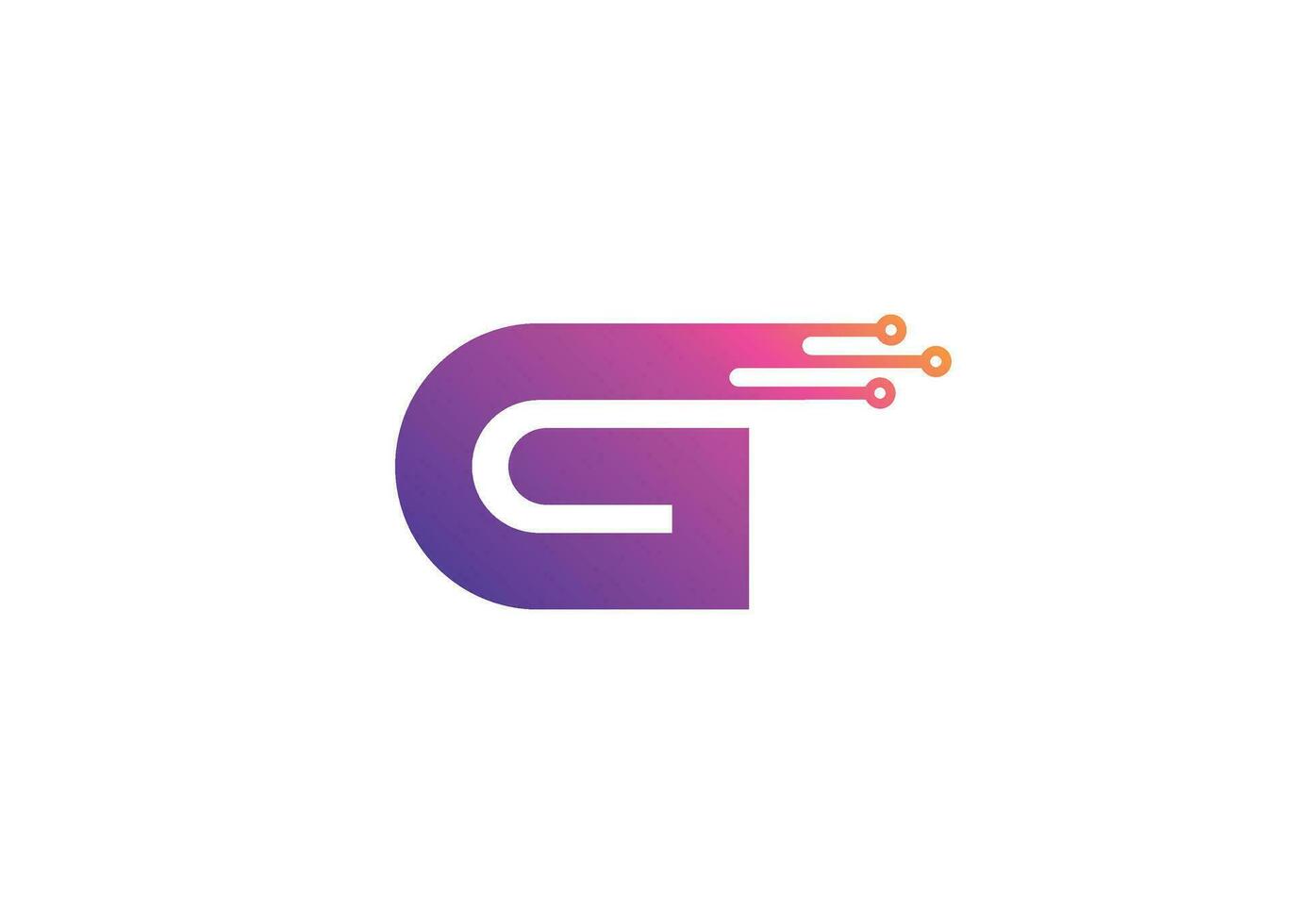 lettera g tecnologia vettore monogramma logo design modello. lettera g molecola, scienza e bio tecnologia vettore logo design