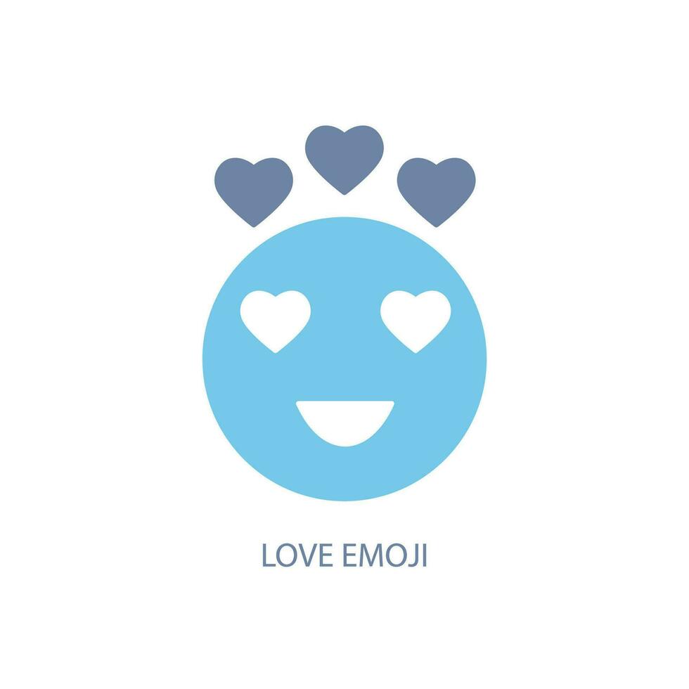 amore emoji concetto linea icona. semplice elemento illustrazione. amore emoji concetto schema simbolo design. vettore