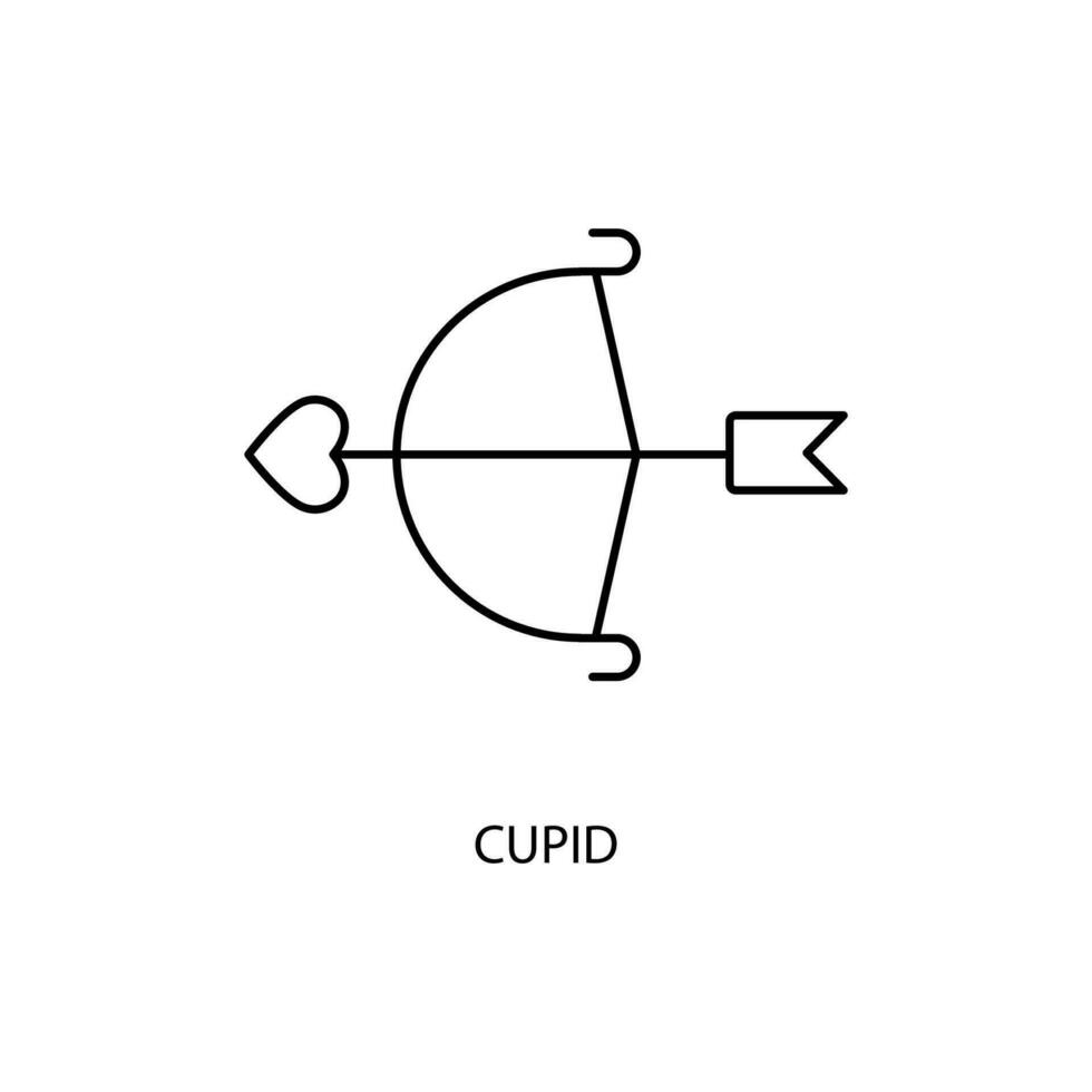 Cupido concetto linea icona. semplice elemento illustrazione. Cupido concetto schema simbolo design. vettore