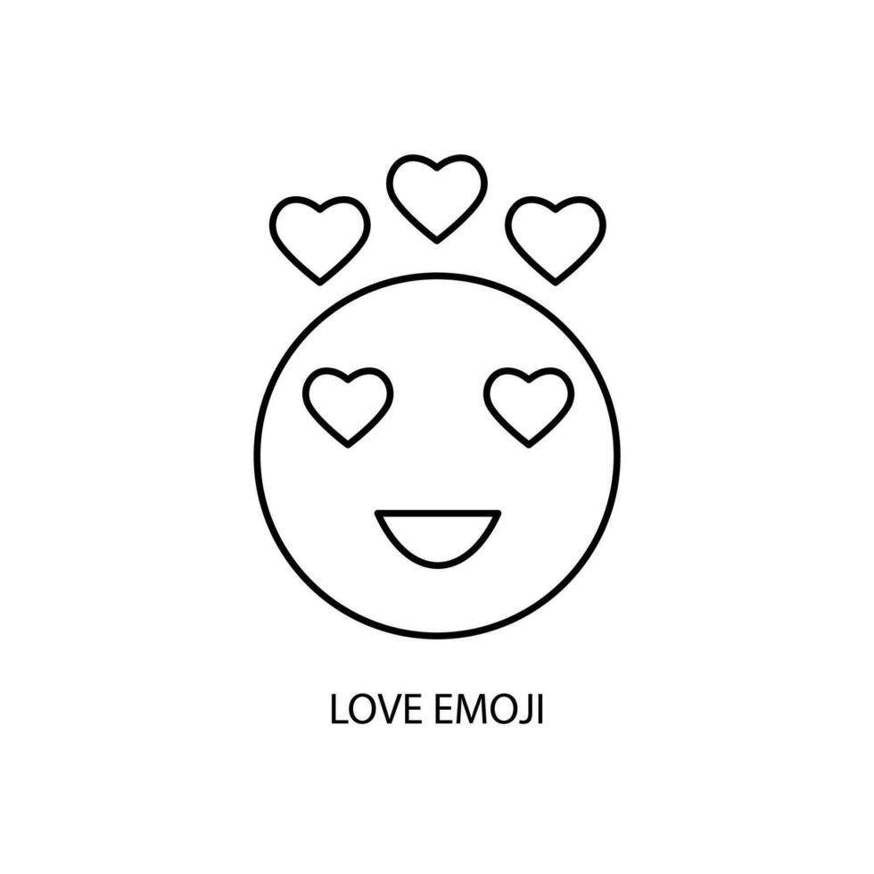 amore emoji concetto linea icona. semplice elemento illustrazione. amore emoji concetto schema simbolo design. vettore