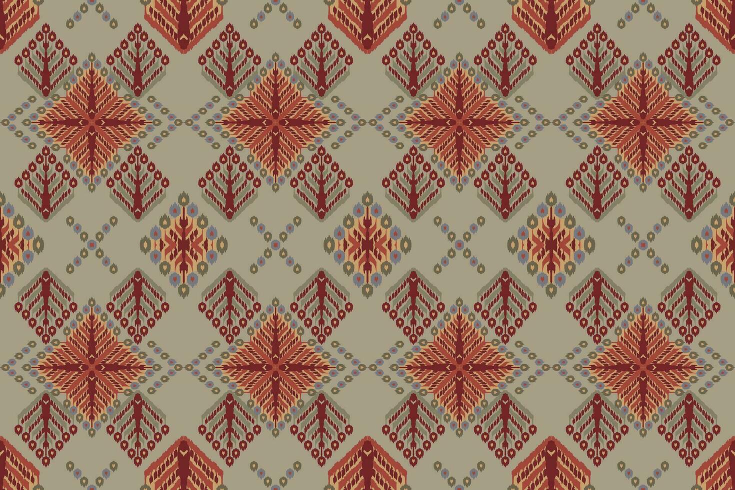 ikat tribale indiano senza soluzione di continuità modello. etnico azteco tessuto tappeto mandala ornamento nativo boho gallone tessile.geometrico africano americano orientale tradizionale vettore illustrazioni. ricamo stile