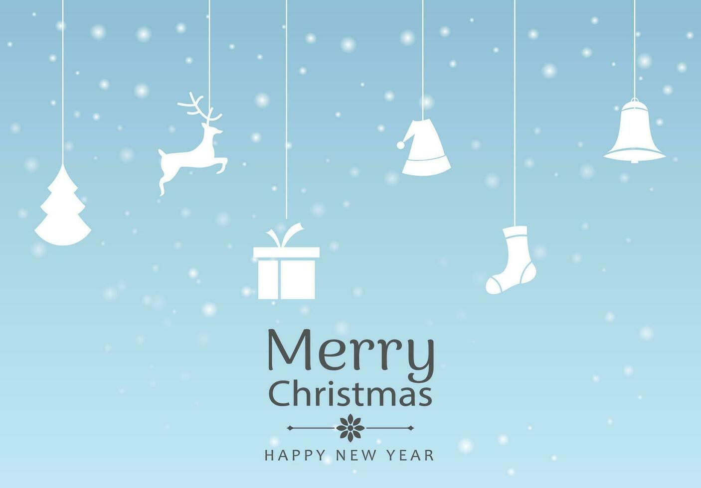 allegro Natale e contento nuovo anno sfondo per saluto carte vettore testo lettering