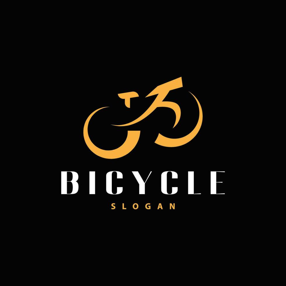 bicicletta logo design bicicletta sport club semplice Vintage ▾ nero silhouette modello illustrazione vettore