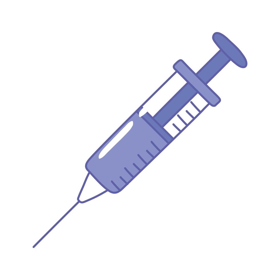 vaccino medico con siringa vettore