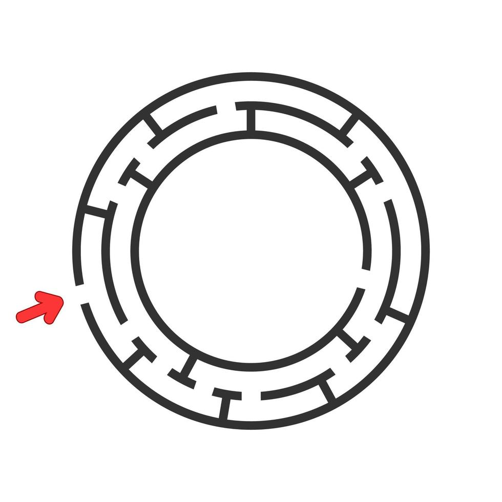 labirinto astratto. gioco per bambini. puzzle per bambini. enigma del labirinto. illustrazione vettoriale