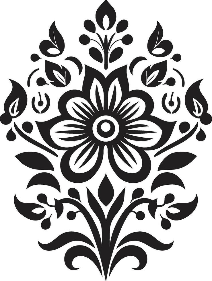 indigeno fioritura decorativo etnico floreale logo eredità fiorire etnico floreale vettore design