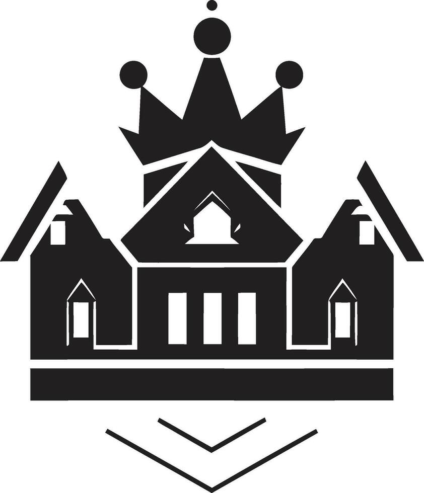 affascinante reale dimora cartone animato design per vettore logo cartone animato castello silhouette reale Casa vettore icona design
