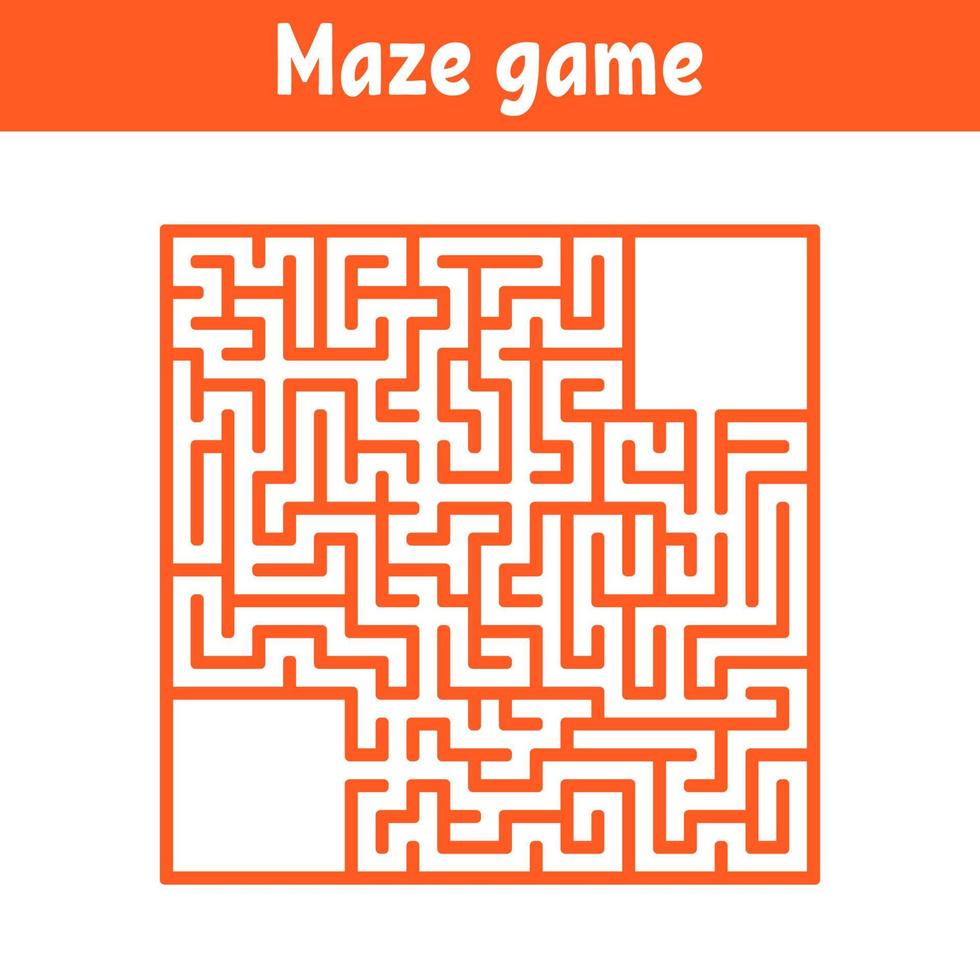 labirinto quadrato colorato. gioco per bambini. puzzle per bambini. enigma del labirinto. illustrazione vettoriale piatto.