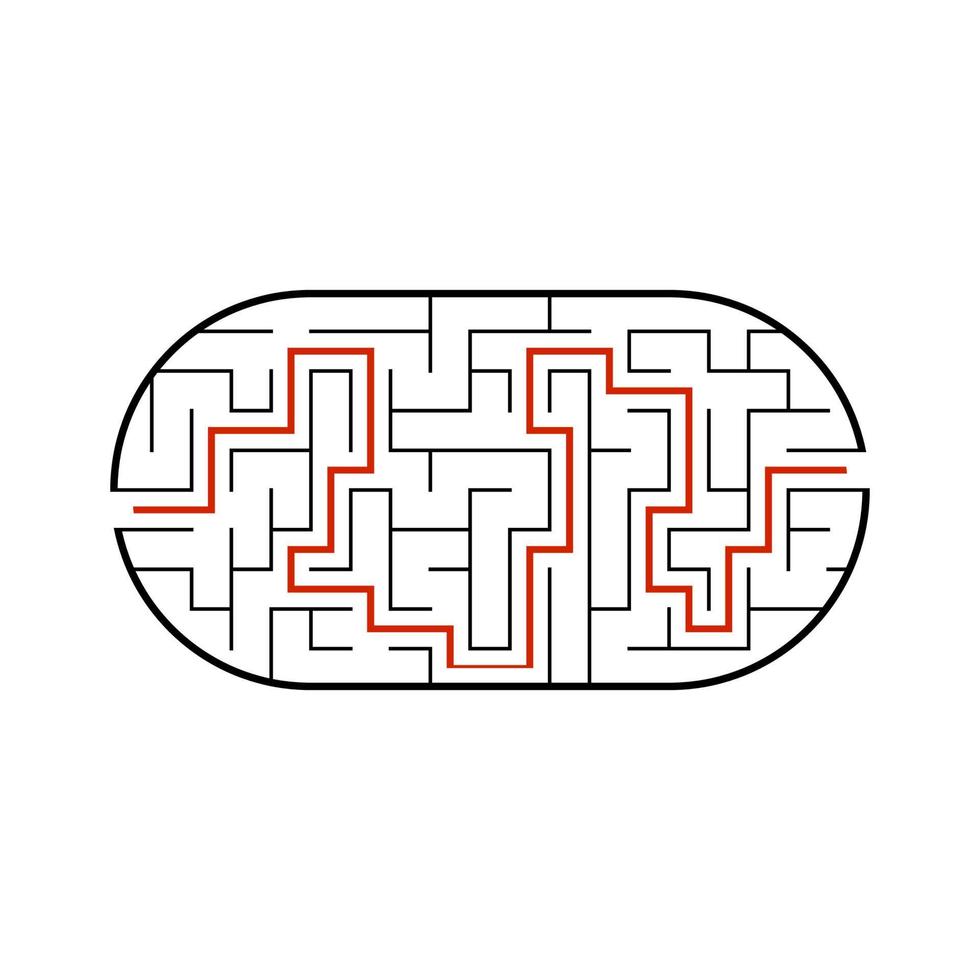 labirinto astratto. gioco per bambini. puzzle per bambini. enigma del labirinto. illustrazione vettoriale. vettore