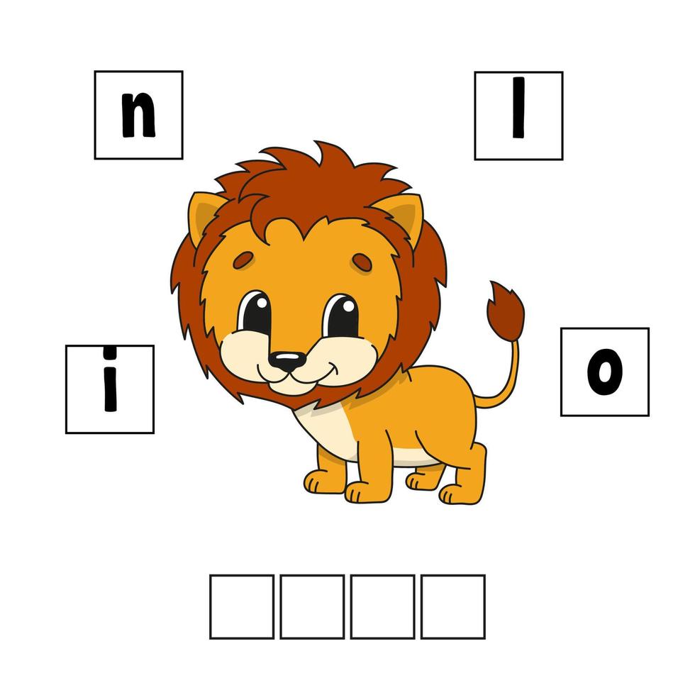 puzzle di parole. foglio di lavoro per lo sviluppo dell'istruzione. gioco per bambini. pagina delle attività. puzzle per bambini. indovinello per la scuola materna. semplice illustrazione vettoriale piatto isolato in stile cartone animato carino.