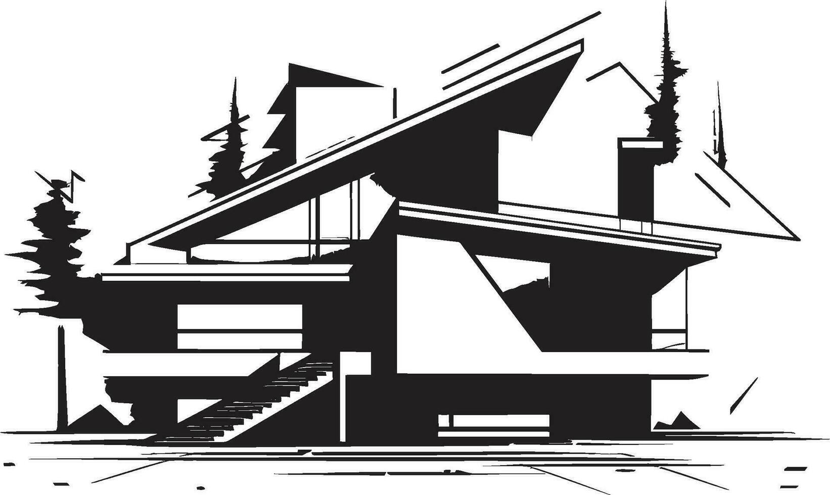 urbano alloggiamento emblema moderno proprietà design vettore icona futuristico dimora marchio Residenziale proprietà design nel vettore
