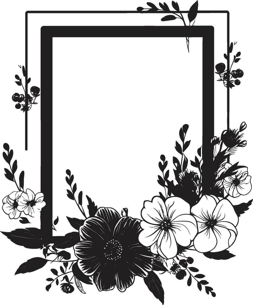 elegante botanico sagome minimalista vettore design pulito noir petalo schizzo mano disegnato emblema icona