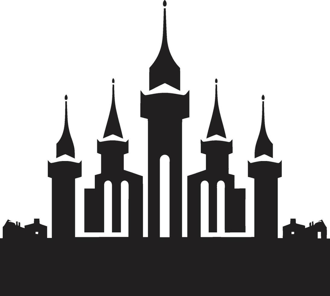 centro altezza illustrazione multipiano edificio nel vettore icona urbano Torre emblema multipiano paesaggio urbano vettore logo