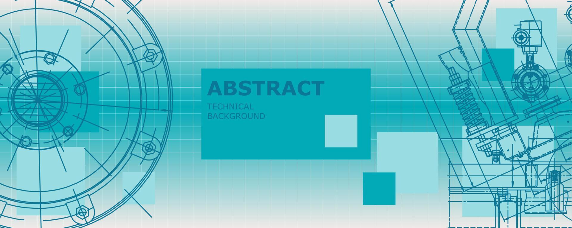 sfondo astratto concetto disegno di ingegneria meccanica. carta da parati di ingegneria vettore