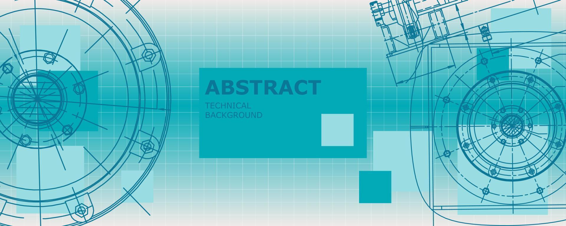 sfondo astratto concetto disegno di ingegneria meccanica. carta da parati di ingegneria vettore