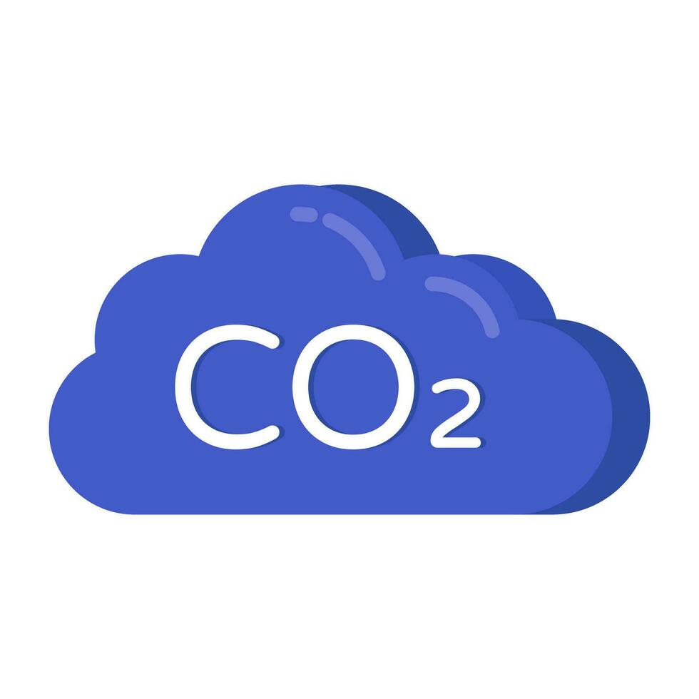 moderno design icona di co2 emissione vettore