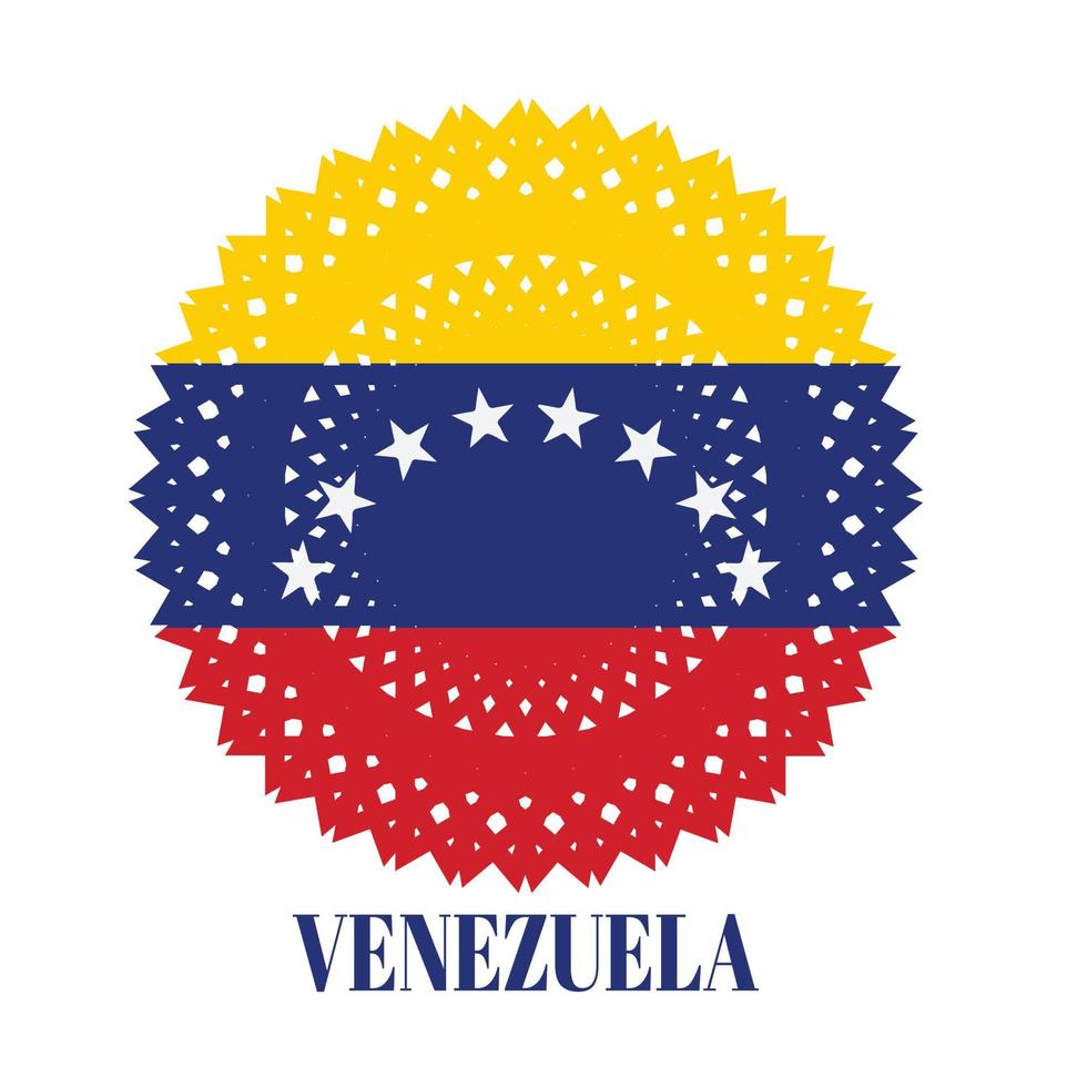 bandiera venezuela con un elegante concetto di ornamento medaglia vettore