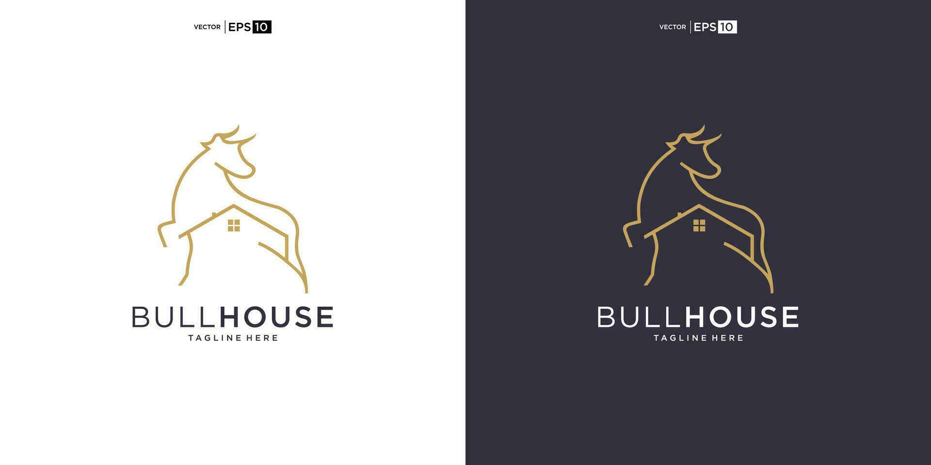bufalo Toro bisonte con Casa logo design vettore icona silhouette illustrazione
