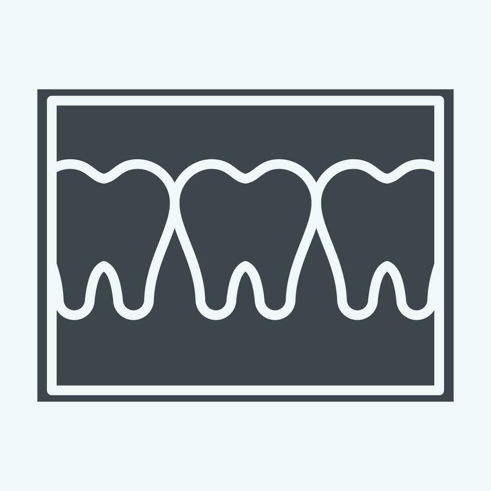 icona dentale imaging. relazionato per dentale simbolo. glifo stile. semplice design modificabile. semplice illustrazione vettore