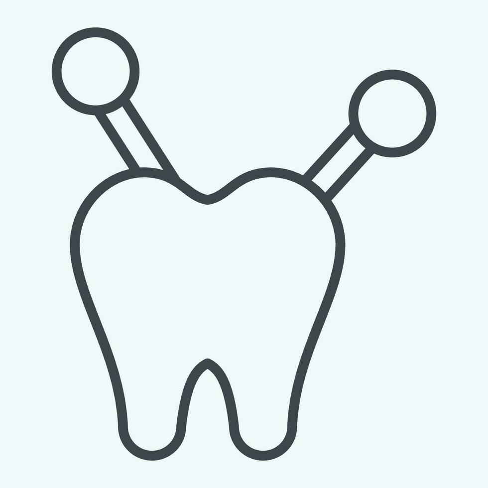 icona nucleo costruire. relazionato per dentale simbolo.linea stile. semplice design modificabile. semplice illustrazione vettore
