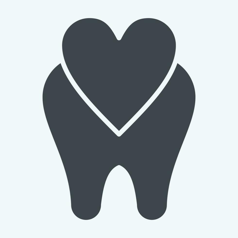 icona dentale cura. relazionato per dentale simbolo. glifo stile. semplice design modificabile. semplice illustrazione vettore