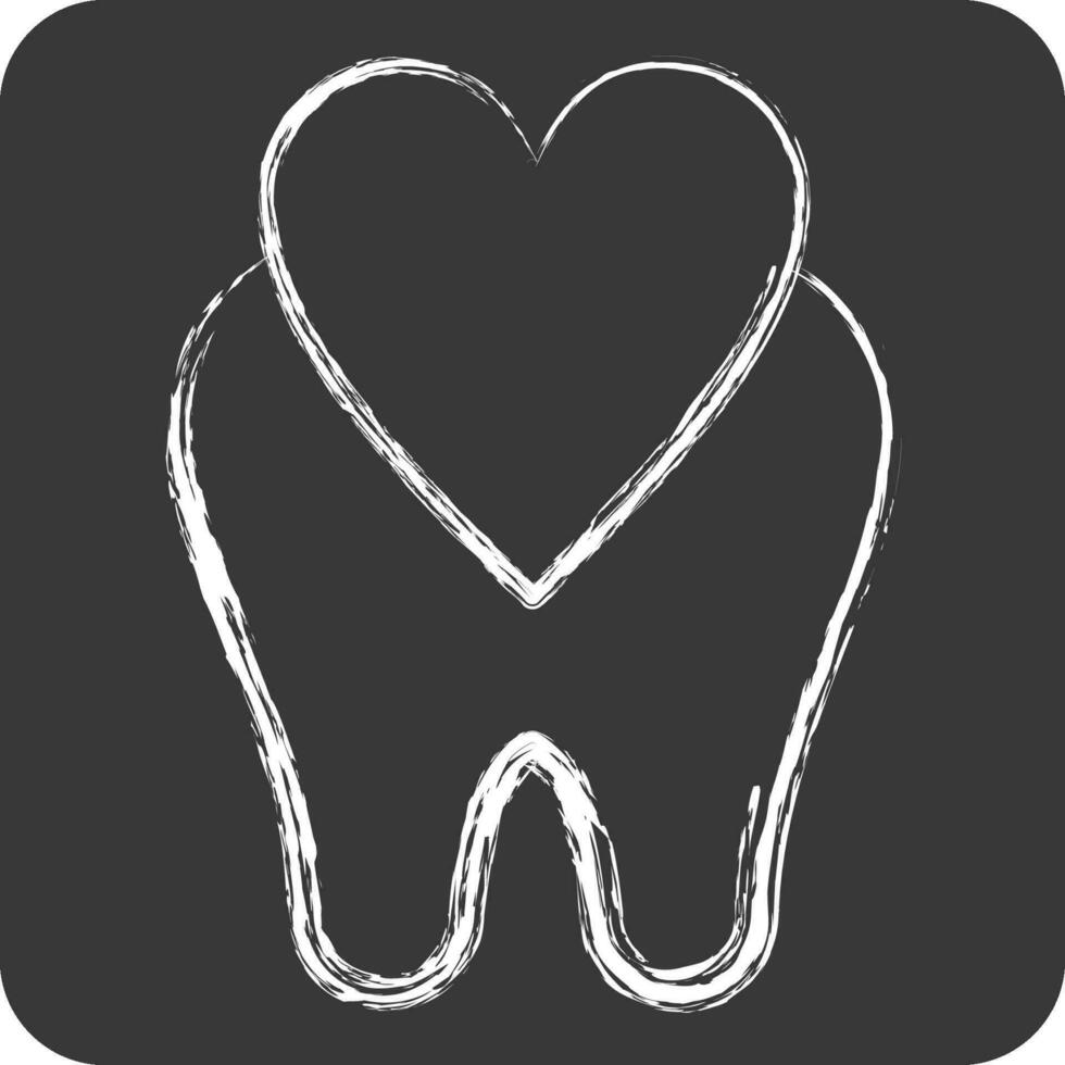 icona dentale cura. relazionato per dentale simbolo. gesso stile. semplice design modificabile. semplice illustrazione vettore