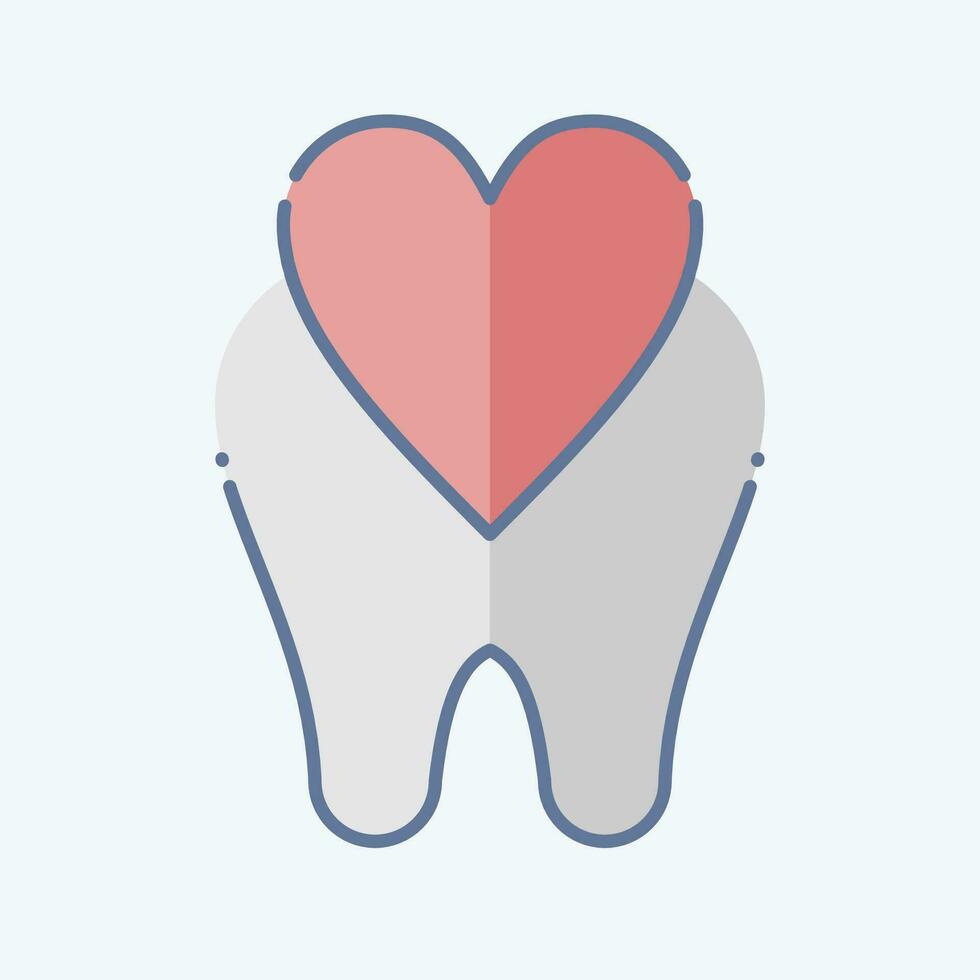 icona dentale cura. relazionato per dentale simbolo. scarabocchio stile. semplice design modificabile. semplice illustrazione vettore