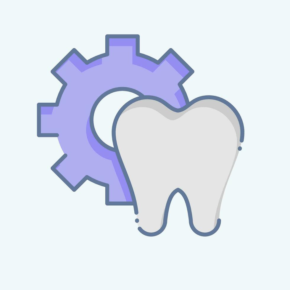 icona dentale Servizi. relazionato per dentale simbolo. scarabocchio stile. semplice design modificabile. semplice illustrazione vettore