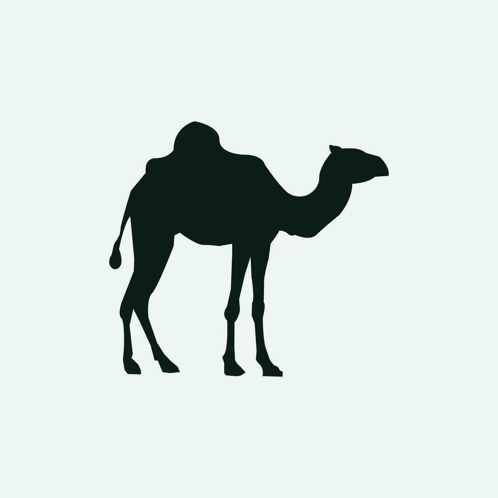 cammello piloti silhouette nero logo animali sagome icone cammello piloti deserto palma silhouette vettore