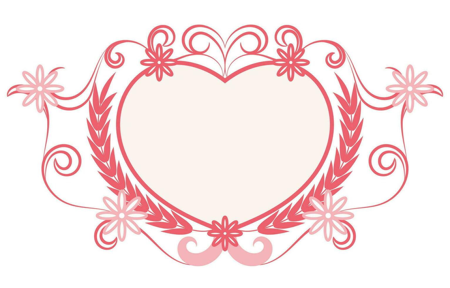 Vintage ▾ Linee di amore, rosa e a forma di cuore Linee per decorazione San Valentino giorno carte. vettore