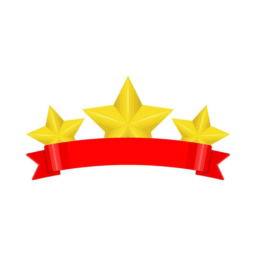 oro stella con nastro vincitore illustrazione vettore