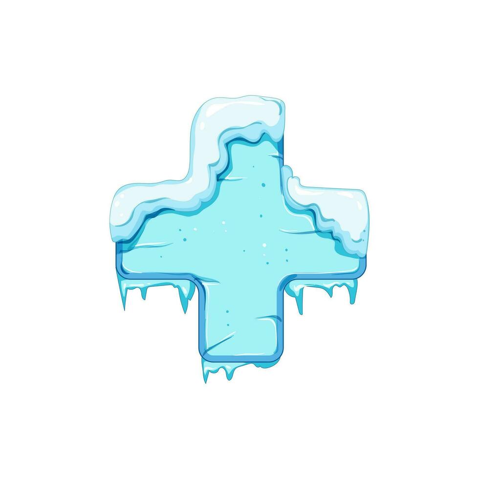 telaio ghiaccio gioco pulsante cartone animato vettore illustrazione