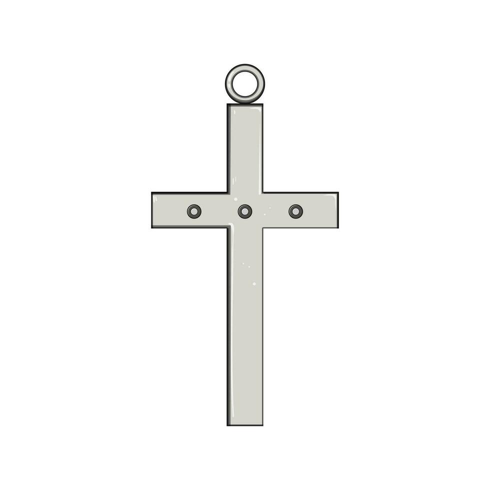 Cristo attraversare cristiano cartone animato vettore illustrazione