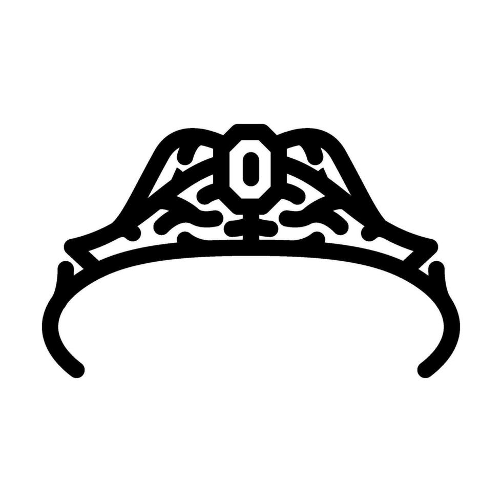 tiara gioielleria linea icona vettore illustrazione