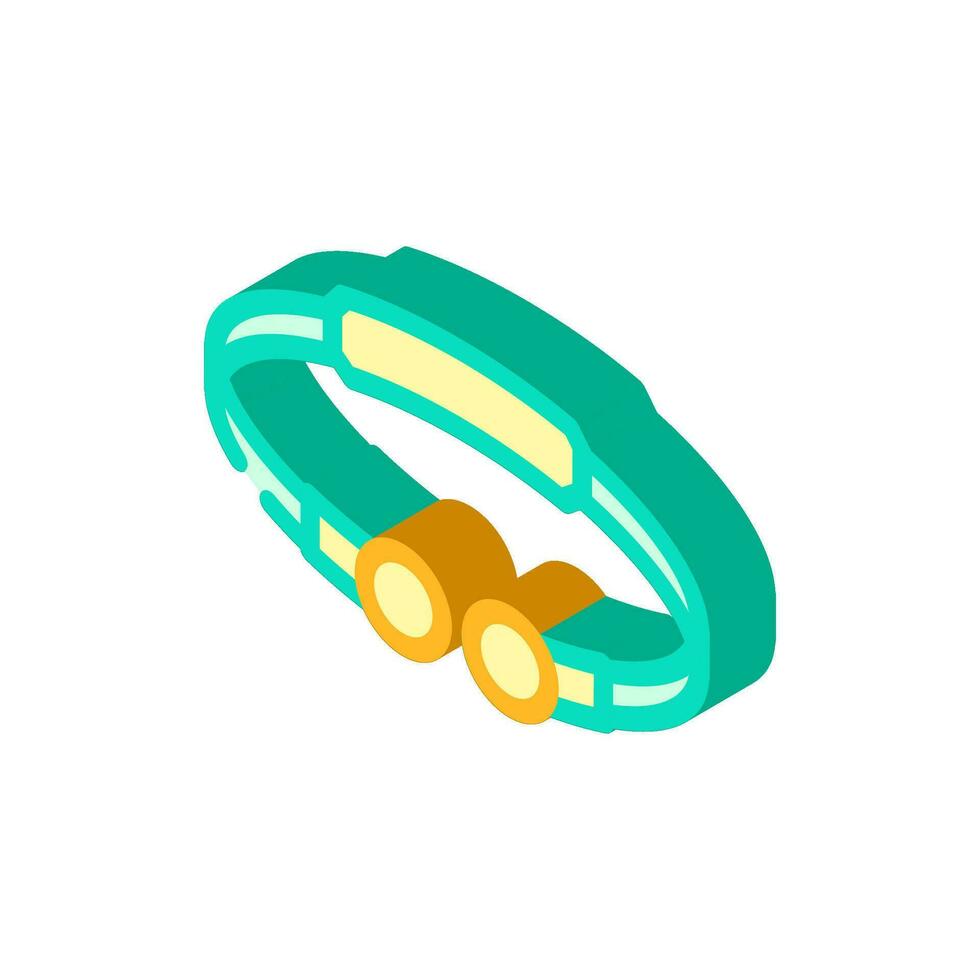 braccialetto gioielleria isometrico icona vettore illustrazione