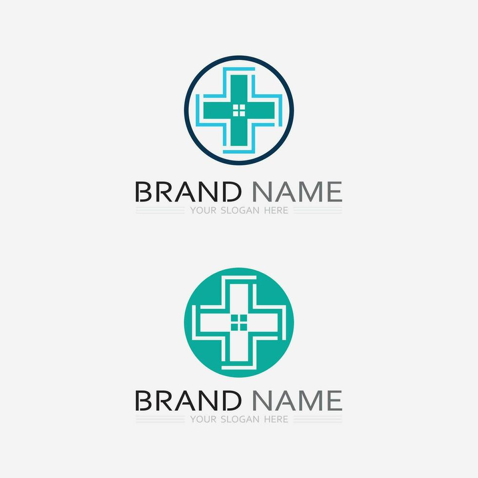 protezione della salute con modello vettoriale di design del logo scudo per vettore medico o assicurativo