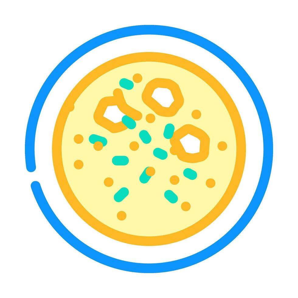 avgolemono la minestra greco cucina colore icona vettore illustrazione